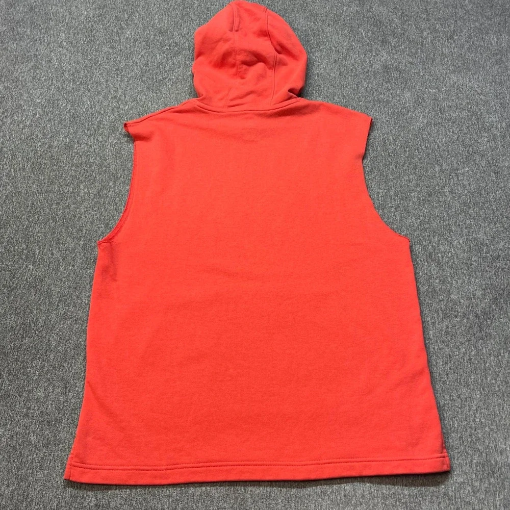 Under Armour Project Rock Warrior Mana Sleeveless Hoodie Red Mens M 1352693